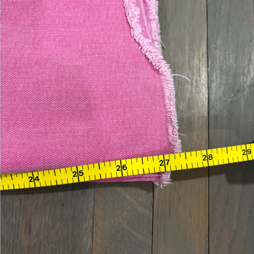 634. Zara High Waisted Wide Leg Pink Jeans - Picture 7 of 7